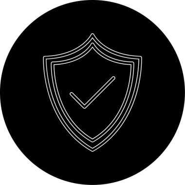 kalkan simgesi web basit illüstrasyon