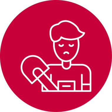 Çocuk Çalışma Ağı simgesi, vektör illüstrasyonu