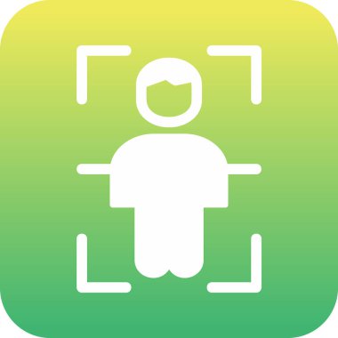 Vücut Tarama Web simgesi, vektör illüstrasyonu