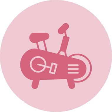 Egzersiz bisikleti. Web simgesi basit illüstrasyon