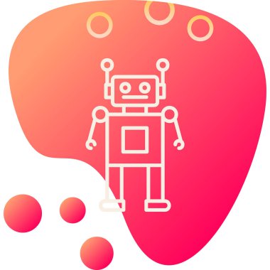 robot. Web simgesi basit illüstrasyon 