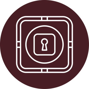 kilit düz simge vektör çizim