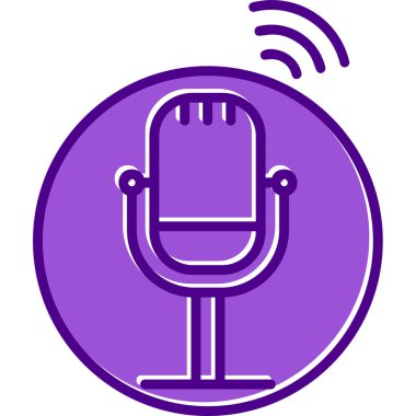 mikrofon web simge vektör çizim 