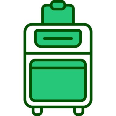 Bavul web simgesi, vektör çizim