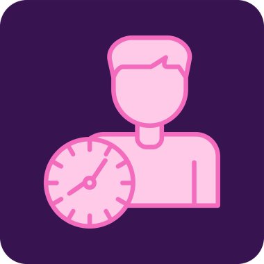 zaman yönetimi simgesi, vektör illüstrasyonu basit tasarım