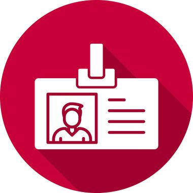 Kimlik kartı web simgesi, vektör illüstrasyonu