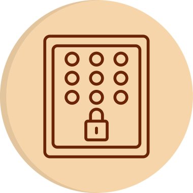 kilitlenmiş erişim simgesi, vektör illüstrasyonu 