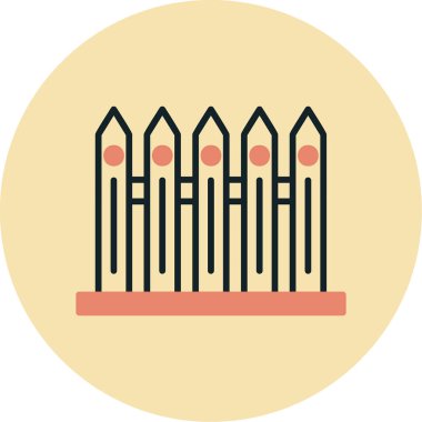 çit web simgesi, vektör çizim