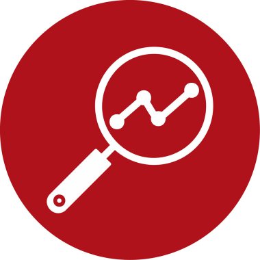 Analitik Araştırma. Web simgesi basit illüstrasyon             