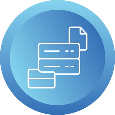 veritabanı sunucu simgesi, vektör illüstrasyon tasarımı 