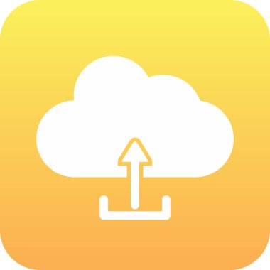 Bulut simge vektör çizim upload          