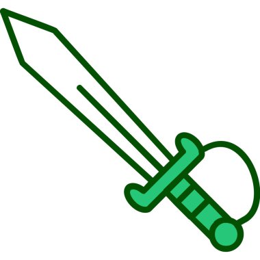 kılıç simgesi, vektör illüstrasyonu basit tasarım