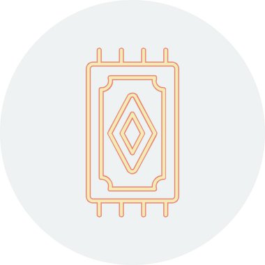 Bir halı simgesinin web illüstrasyonu