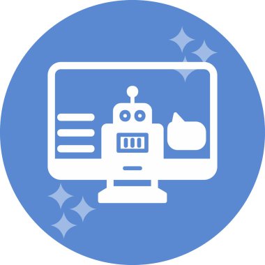 - Asistanım. Web simgesi basit illüstrasyon