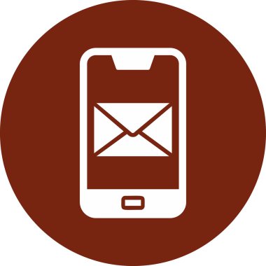 Telefon mesajı simge vektör çizim