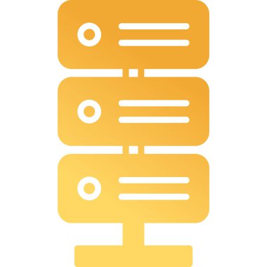 bilgisayar sunucu simgesi, vektör illüstrasyonu basit tasarım