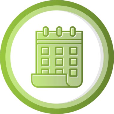 Takvim simgesi, vektör illüstrasyonu basit tasarım