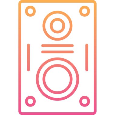 hoparlör basit vektör illüstrasyonu