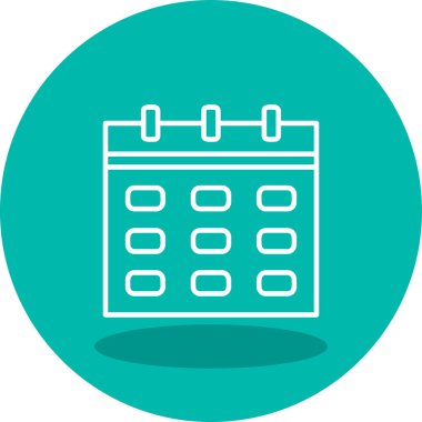 Takvim simgesi, vektör illüstrasyonu basit tasarım