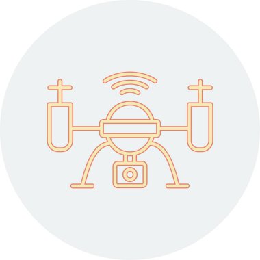 Drone simgesi vektör illüstrasyon tasarımı