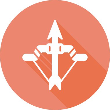 Okçuluk. Web simgesi basit illüstrasyon             