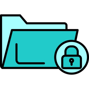 Dizin kilidi simgesi, basit illüstrasyon