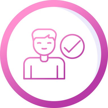 Onaylanmış Adaylar web simgesi vektör illüstrasyonu