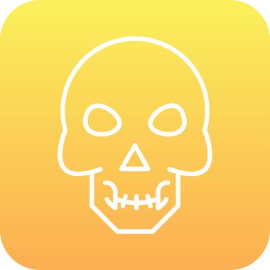 Kafatası. Web simgesi basit illüstrasyon