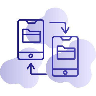 vector illustration of File Transfer modern icon            