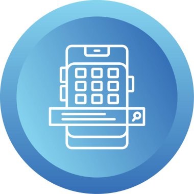 pos uçbirimi ve arama çubuğu vektör simgesi 