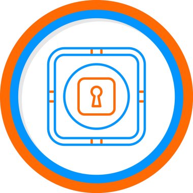 kilit düz simge vektör çizim