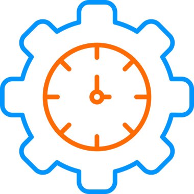 zaman yönetimi simgesi, vektör illüstrasyonu basit tasarım