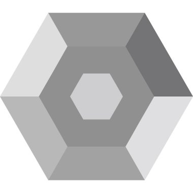 Altıgen simgesi, web düğmesi, katı vektör tasarımı