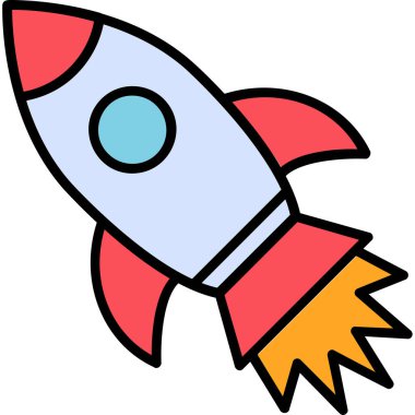 İzole edilmiş arkaplanda roket ağ simgesi