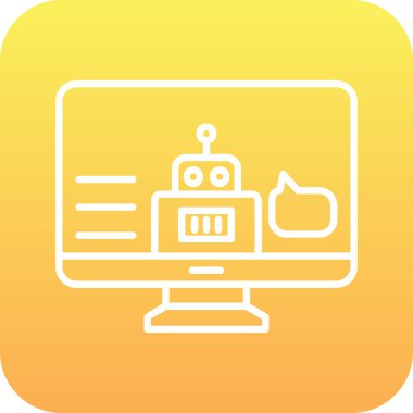 - Asistanım. Web simgesi basit illüstrasyon