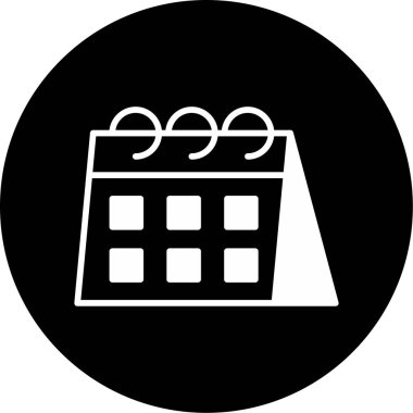 Takvim simgesi, vektör illüstrasyonu basit tasarım