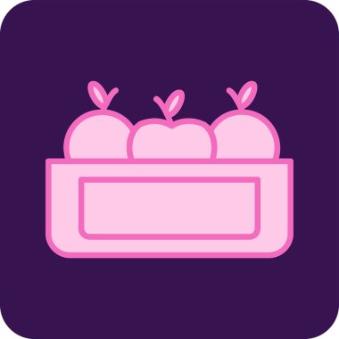 Kutudaki elmaların vektör illüstrasyonu 