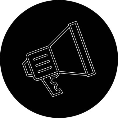 megafon web simgesi, vektör çizim 