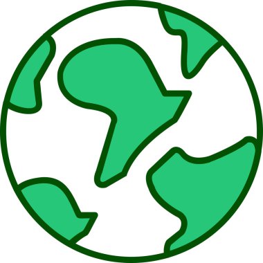 toprak küresi simgesi, vektör illüstrasyonu basit tasarım