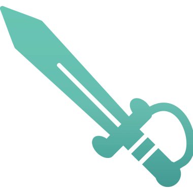 kılıç simgesi, vektör illüstrasyonu basit tasarım