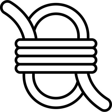 İp düğüm, vektör illüstrasyonuna bağlandı 