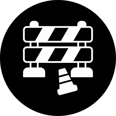 Trafik Bariyeri vektör tasarım şablonu        