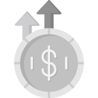 Enflasyon konsepti, dolar işareti, vektör çizimi