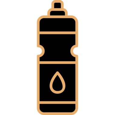 Su şişesi. Web simgesi basit illüstrasyon