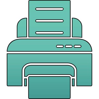 yazıcı web simgesi basit illüstrasyon 