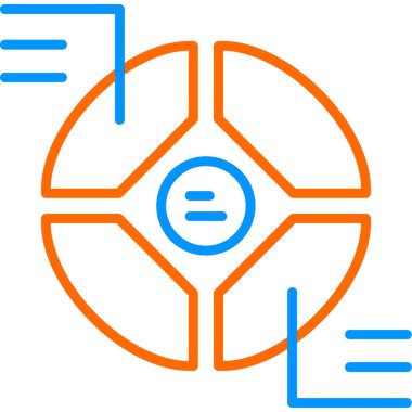 Donut Çizelgesi simgesinin vektör çizimi 