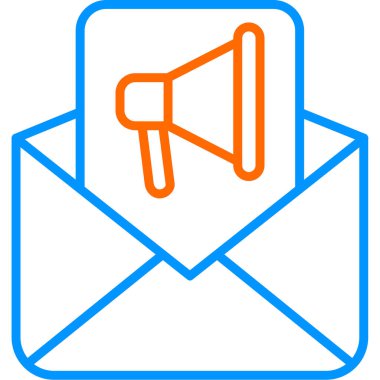 e-posta pazarlama simgesi, vektör illüstrasyonu basit tasarım