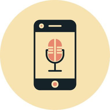 ses kayıt simgesi, vektör illüstrasyonu basit tasarım