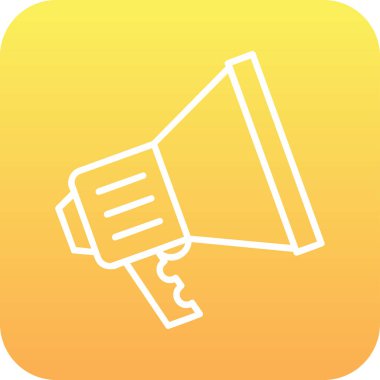 megafon web simgesi, vektör çizim 