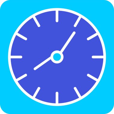 Duvar saati. Web simgesi basit illüstrasyon